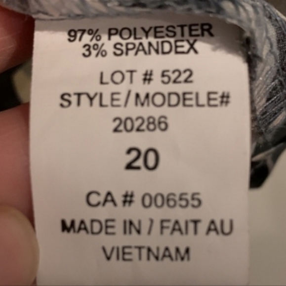 4/$80 Silver & Black Fitted Blouse - Size 20 (Fitted) - Picture 9 of 9